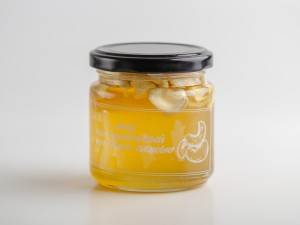 Мёд натуральный с орехами кешью , 240 г., Мёд