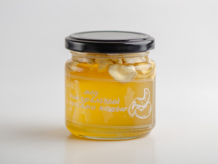 Мёд натуральный с орехами кешью , 240 г. купить в Минске, Мёд