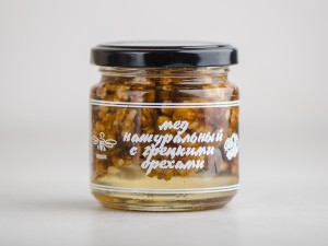 Мёд натуральный с грецкими орехами, 240 г. купить в Минске, Мёд