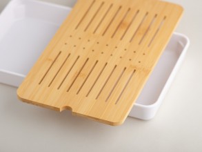 Чабань #227,  32.5x19.5x3.5 см., бамбук, пластик купить в Минске, Чабани (чайные столики)