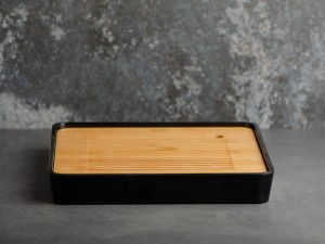 Чабань #191, 27.5х27.5х4 см., бамбук, пластик, Чабани (чайные столики)