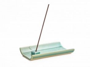 Керамическая подставка для благовоний YUKARI plate green-blue купить в Минске, Благовония (Сян Дао)