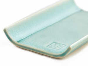 Керамическая подставка для благовоний YUKARI plate green-blue, Благовония (Сян Дао)