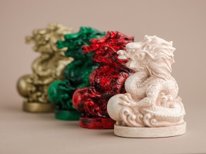 Фигурка в ассортименте #461, &quot;Дракон&quot; (красный, золотой, белый), гипс 10х8,5х5,5 см. купить в Минске, Фигурки на чабань