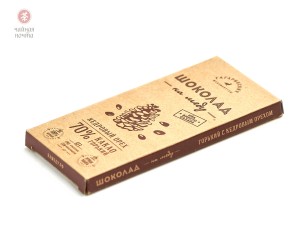 Шоколад на меду, Кедровый орех, 70% какао, без сахара, 20 г.  купить в Минске, Шоколад без сахара