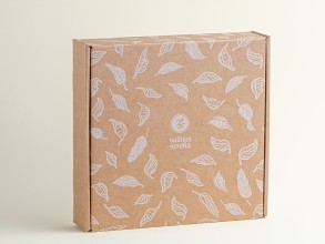 Подарочная Коробка &quot;Чайная Почта&quot; с бечевкой/лентой, картон, 22,5х21,5х5 см. купить в Минске, Упаковка