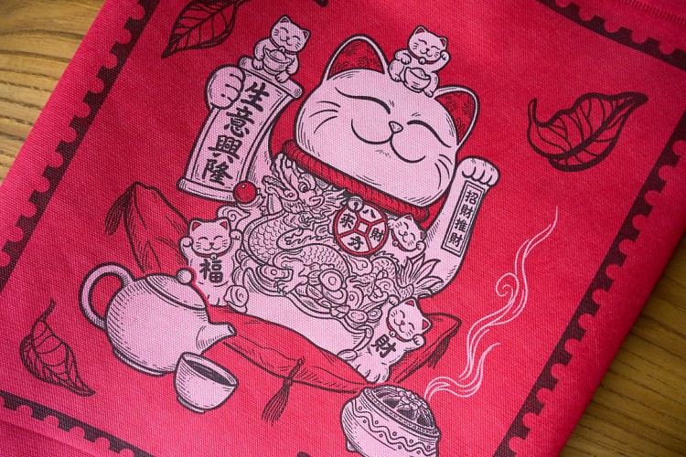 Сумка-шоппер  с котиком "Чайная Почта", 43х35х12 см. купить в Минске, Мешочки и чехлы