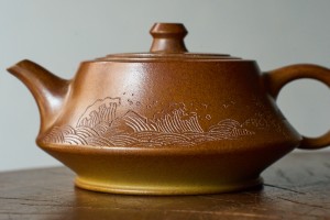 Чайник #2099, "Парус над морем", 160 мл., глина, Чайники
