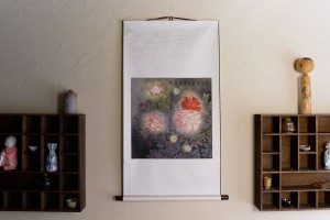 Свиток для чайной церемонии Пионы ночью купить в Минске, Свитки с живописью