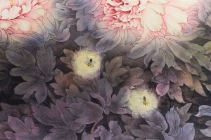 Свиток для чайной церемонии Пионы ночью купить в Минске, Свитки с живописью