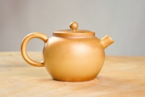 Чайник #2102, "Янтарный шар", 140 мл., фарфор дровяного обжига, Чайники