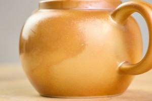 Чайник #2102, "Янтарный шар", 140 мл., фарфор дровяного обжига, Чайники