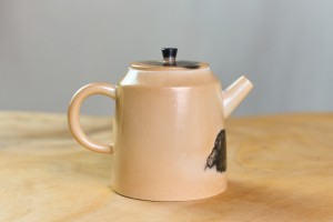 Чайник #2103, "Янтарный туман", 120 мл., фарфор дровяного обжига, Чайники