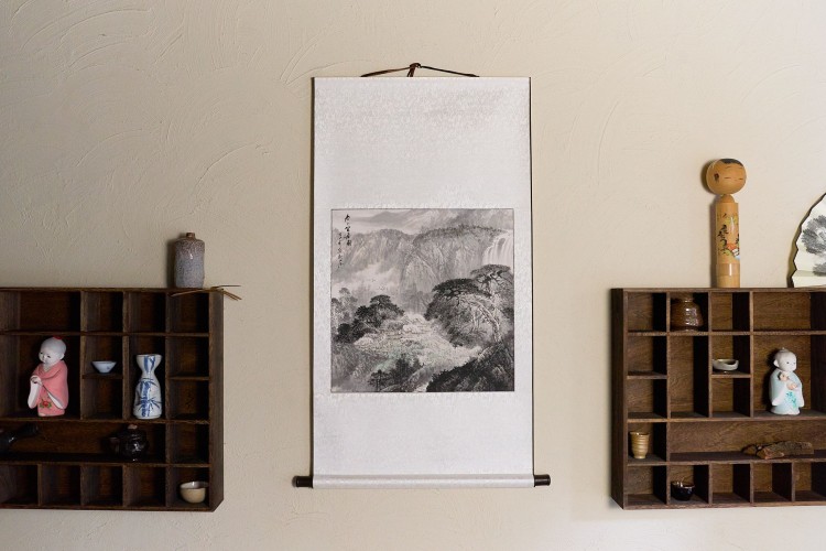 Свиток для чайной церемонии Деревня в горной дымке купить в Минске, Свитки с живописью