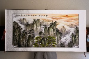 Свиток для чайной церемонии Вершины над туманом купить в Минске, Свитки с живописью