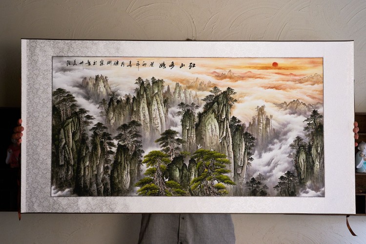 Свиток для чайной церемонии Вершины над туманом купить в Минске, Свитки с живописью