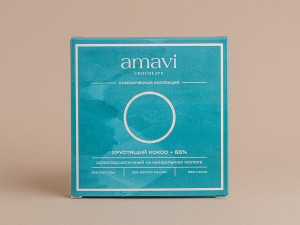 Шоколад Amavi «Молочный на миндальном молоке Хрустящий кокос» 50 г. купить в Минске, Шоколад без сахара