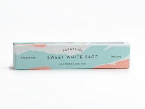Японское благовоние Scentsual Sweet White Sage (Белый шалфей, лайм, кедр), 30 штук + подставка купить в Минске, Японские