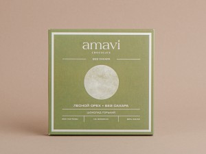 Шоколад Amavi «Горький 85% Лесной орех» 50 г. купить в Минске, Шоколад без сахара