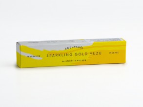 Японское благовоние Scentsual Sparkling gold yuzu (Юдзу, мандарин, апельсин), 30 штук + подставка купить в Минске, Благовония (Сян Дао)