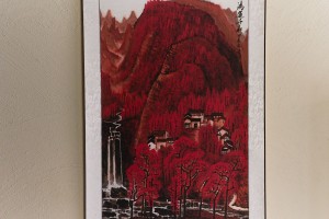 Свиток для чайной церемонии Красные горы, тихая деревня купить в Минске, Свитки с живописью