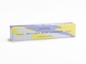 Японское благовоние Scentsual Brilliant Blue Lavender (Лаванда, луговые травы), 30 штук + подставка купить в Минске, Японские