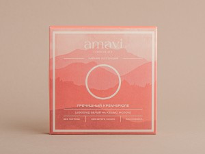 Шоколад Amavi «Белый на кешью молоке ГРЕЧИШНЫЙ КРЕМ-БРЮЛЕ» 50 г. купить в Минске, Шоколад без сахара
