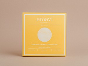 Шоколад Amavi «Горький 85% СЛАДКИЙ АНАНАС» 50 г. купить в Минске, Шоколад без сахара