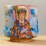 Пиала #2305, "Небесный Бодхисаттва", 90 мл., черепок сабони (огнеупорная глина), дровяной обжиг купить в Минске, Пиалы
