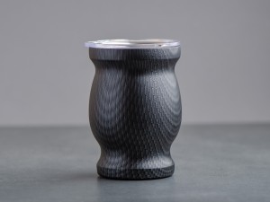 Матешница (калабас, калебас) #449, &quot;Графит&quot; металлический с крышкой 250 мл. купить в Минске, Матешницы (калабасы, калебасы)
