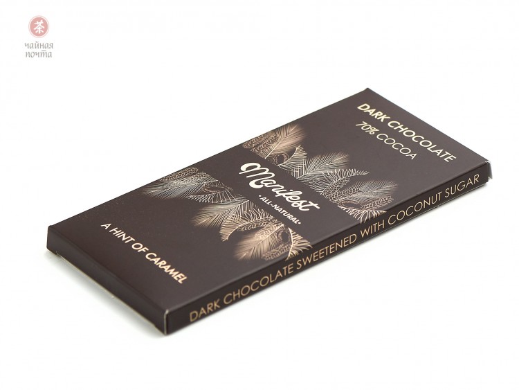 Шоколад горький "Manifest", 70% какао, на кокосовом сахаре, 70 г. купить в Минске, Шоколад без сахара
