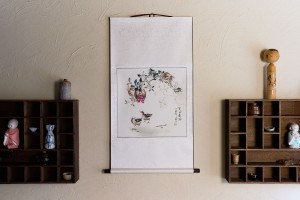 Свиток для чайной церемонии Пара у гранатовой ветви купить в Минске, Свитки с живописью