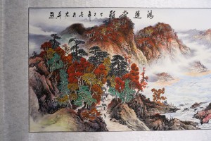 Свиток для чайной церемонии Красные деревья у большой воды купить в Минске, Свитки с живописью