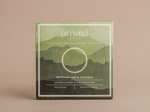 Шоколад Amavi «Белый на кешью молоке ЗЕЛЁНЫЙ ЧАЙ &amp; ЖАСМИН» 50 г. купить в Минске, Шоколад без сахара