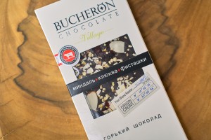 Шоколад"BUCHERON", горький с миндалем,клюквой и фисташками, 85 г. купить в Минске, Мед, шоколад, батончики