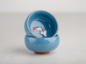 Пиала #1562, &quot;Карп&quot; 45 мл., обливная керамика купить в Минске, Пиалы