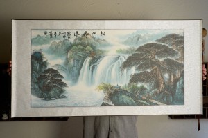 Свиток для чайной церемонии Беседка у шумной реки купить в Минске, Свитки с живописью