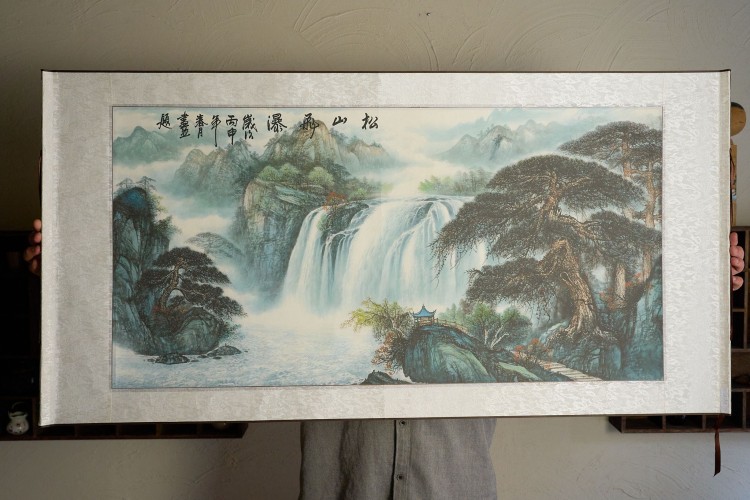 Свиток для чайной церемонии Беседка у шумной реки купить в Минске, Свитки с живописью