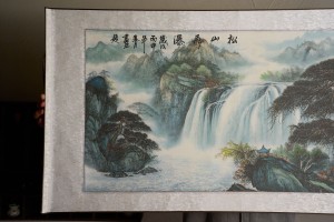 Свиток для чайной церемонии Беседка у шумной реки купить в Минске, Свитки с живописью