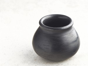 Гальета (калабас, калебас) #361, 200 мл., чернодымленная керамика, Мате