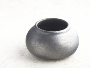 Гальета (калабас, калебас) #362, 150 мл., чернодымленная керамика, Мате