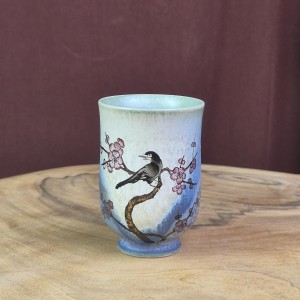 Пиала #2372, "Сорока в цветах", 110 мл., цзиндэчжэньская керамика, Пиалы