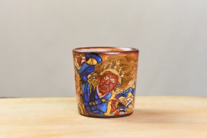 Пиала #2324, "Махакала. Лезвие ясности", 75 мл., черепок сабони (огнеупорная глина), дровяной обжиг, Популярное