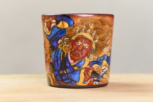 Пиала #2324, "Махакала. Лезвие ясности", 75 мл., черепок сабони (огнеупорная глина), дровяной обжиг, Популярное