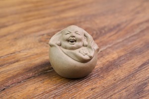 Фигурка #583, "Смеющийся монах", глина, 6.5х6.5 см, Фигурки на чабань