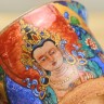 Гайвань #769, "Колесо Дхармы", 150 мл., черепок сабони (огнеупорная глина), дровяной обжиг купить в Минске, Гайвани