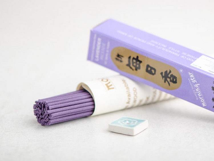 Японское благовоние Morning Star Lavender (Лаванда), 50 штук, подставка купить в Минске, Японские
