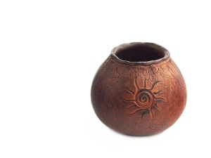 Гальета (калабас, калебас) #383, 260 мл., глина, Мате
