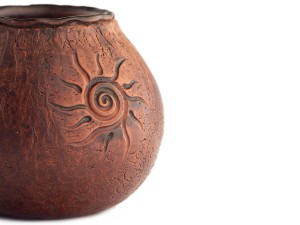 Гальета (калабас, калебас) #383, 260 мл., глина, Мате