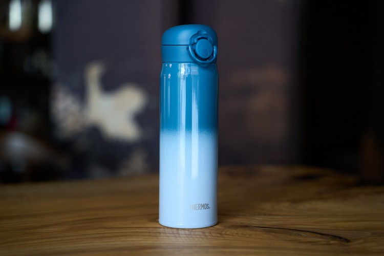 Термос #82 THERMOS JNR-502LTD 0,5л., из нержавеющей стали, сине-белый купить в Минске, Термосы